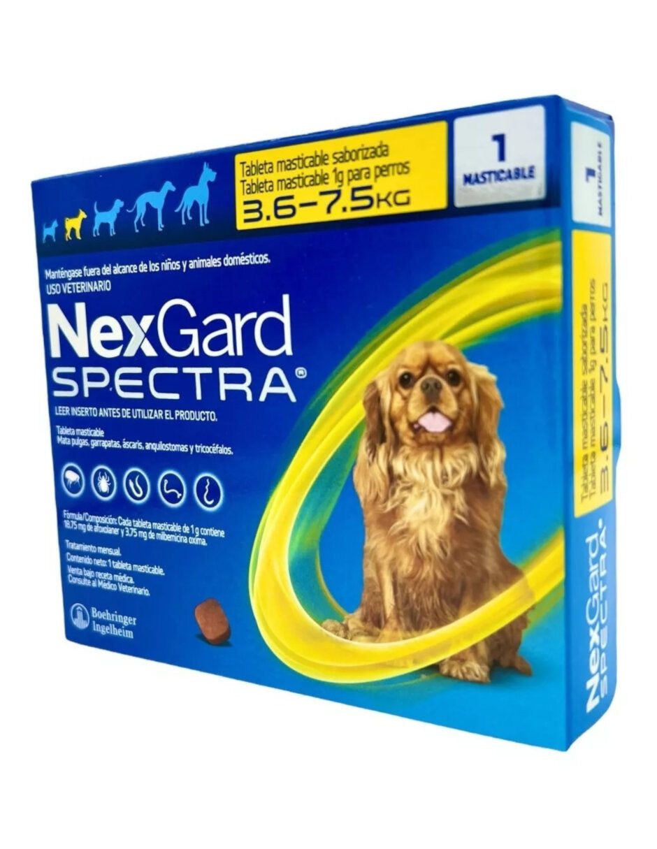 1 Tableta De Nexgard Spectra Tamaño A Elegir envio incluido