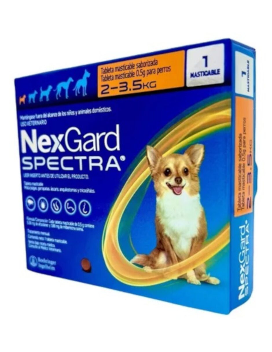 1 Tableta De Nexgard Spectra Tamaño A Elegir envio incluido