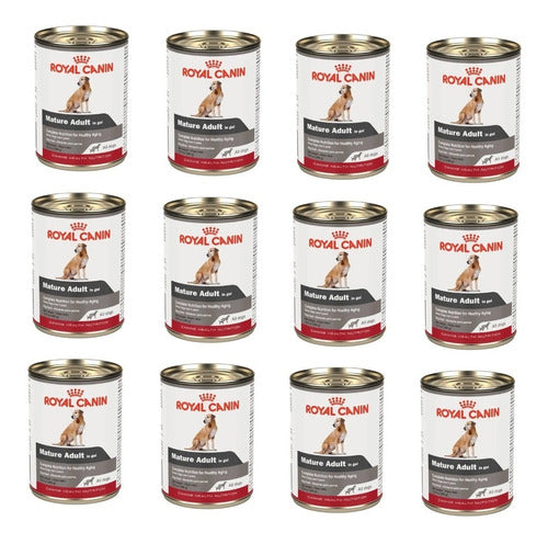 12 Latas Royal Canin Mature Adult 385 Gr Perro Adulto