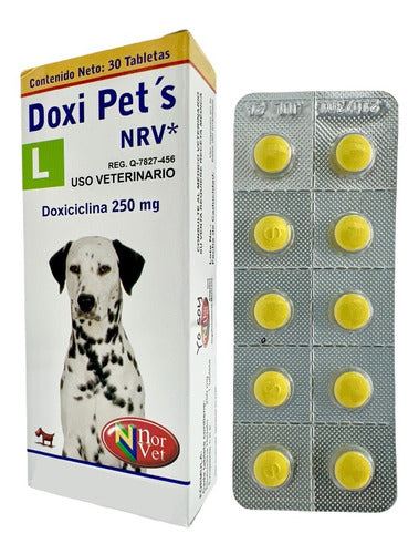 Doxi Pets L Nrv Doxiciclina 250 Mg Perros Y Gatos 30 Tabs