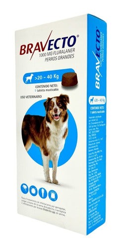 Bravecto 20 A 40 Kg 1000 Mg