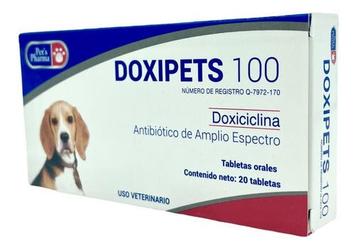 Doxipets 100 Pets Pharma Antibiotico Perros Y Gatos 20 Tabs