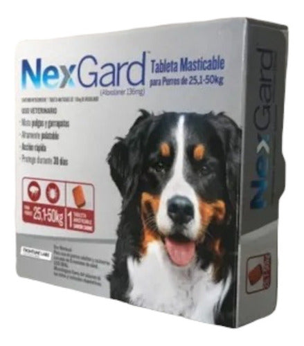 Pastilla Nexgard Antipulgas Para Perros De 25.1 A 50 Kg - CLIKEA