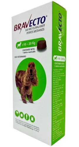 Bravecto 500 Mg Para Perro De 10 A 20 Kg - CLIKEA