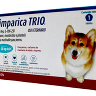 1 Tableta Simparica Trio 10 A 20 Kg Antipulgas, Gusano, Etc - CLIKEA