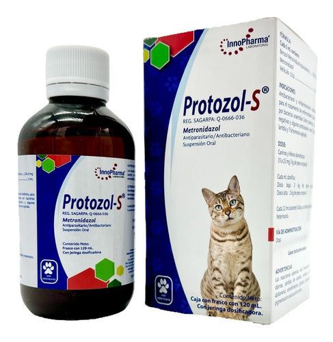 Protozol-s Metronidazol 120 Ml Oral Perros, Gatos Innopharma