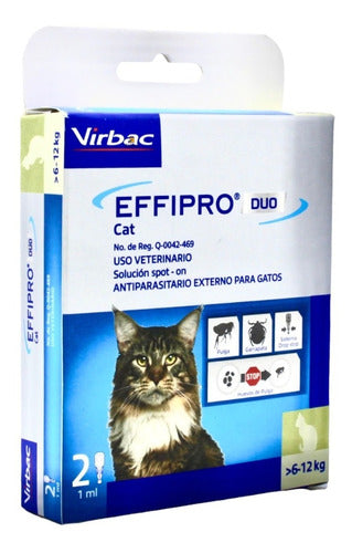 Effipro Dúo Pipeta Para Gatos 6-12 Kg Anti Pulgas Y Garrapatas - CLIKEA