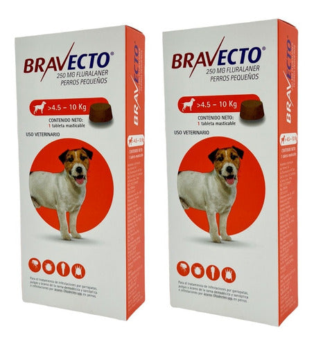 Bravecto 2 Piezas Contra Pulgas Para Perro De 4.5 A 10 Kg - CLIKEA