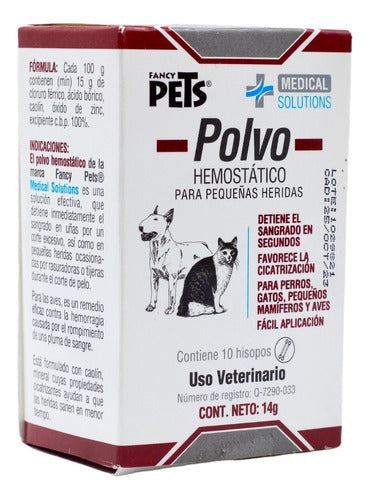 Polvo Hemostatico Para Heridas Fancy Pets Perros Gatos 14 G