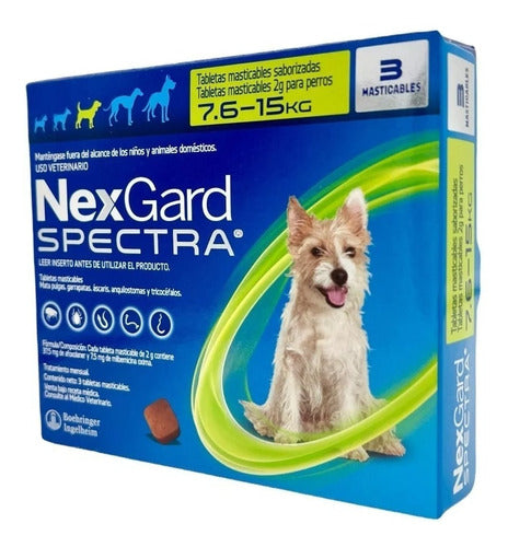 3 Tabletas Nexgard Perros 7-15 Kg Verde - CLIKEA