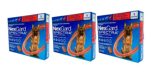 Nexgard Spectra 3 X 1 Pastillas Antipulgas Perros 30-60 Kg - CLIKEA