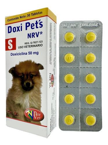 Doxi Pets S Nrv Doxiciclina 50 Mg Perros Y Gatos 30 Tabs