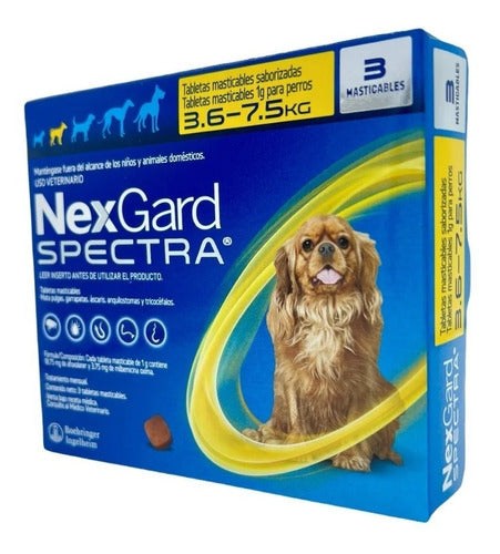 1 Caja De 3 Tabletas Nexgard Spectra Cualquier Tamaño A Elegir