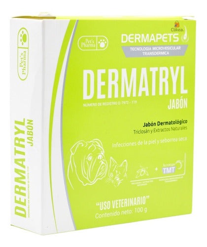 Jabon Dermatryl 100 G Dermapets Para Infecciones De Piel