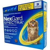 Nexgard Spectra 3 Tabletas Para Perros De 3.6 A 7.5 Kg amarilla