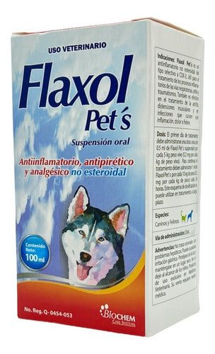 2 Unidades Flaxol Pets 100ml Biochem Perro, Gato Suspension