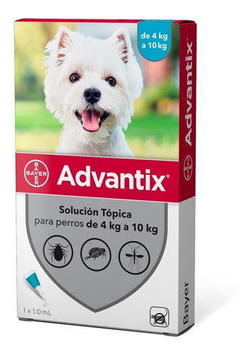 Advantix Pipeta Para Perros 4 A 10 Kg Pulgas Y Mosquitos - CLIKEA