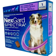 Paquete 10 Pastillas Nexgard Spectra Antipulgas 15.1 A 30 Kg