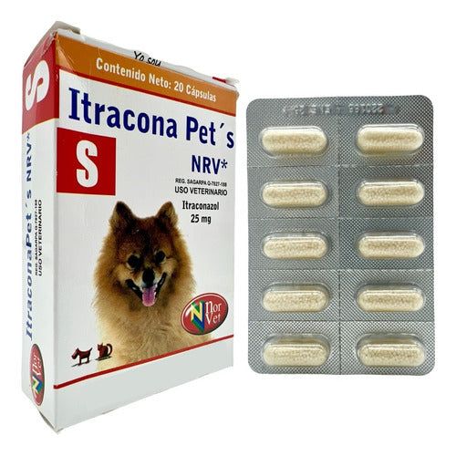 Itracona Pets Nrv S 20 Capsulas Norvet Itraconazol 25 Mg