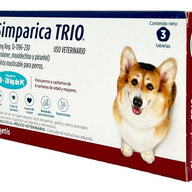 3 Tabletas Simparica Trio 10 A 20 Kg Antipulgas, Gusano, Etc - CLIKEA