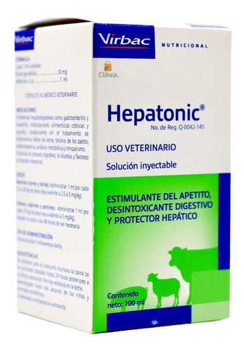 Hepatonic Estimulante Del Apetito Bovinos Virbac 100 Ml