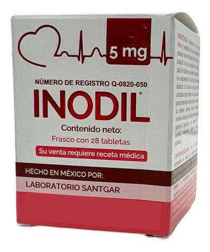 Santgar Inodil 5 Mg 28 Tabletas Perros Y Gatos Cardíaco