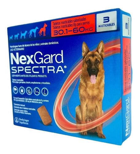 3 Tabletas Nexgard Perros 30-60 Kg Rojo - CLIKEA