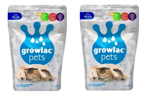 Sustituto De Leche Growlac Pets 2 X 450g Perros Y Gatos