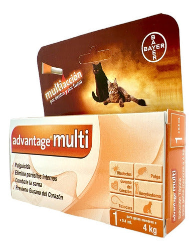 Advantage Multi Pipeta Antipulgas Gatos De 4 Kg 0.4 Ml - CLIKEA