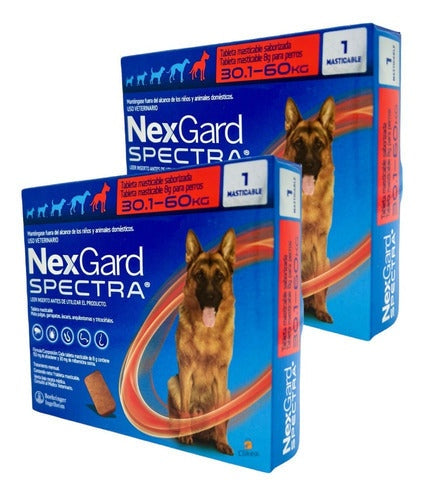 Paquete 2 Pastillas Antipulgas Nexgard Spectra 30.1 A 60kg