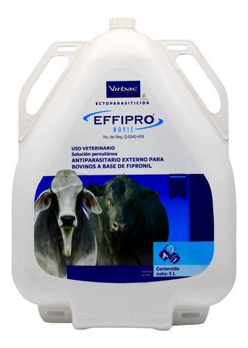 Effipro Bovis Antiparasitario Para Bovinos Virbac 5 Litros